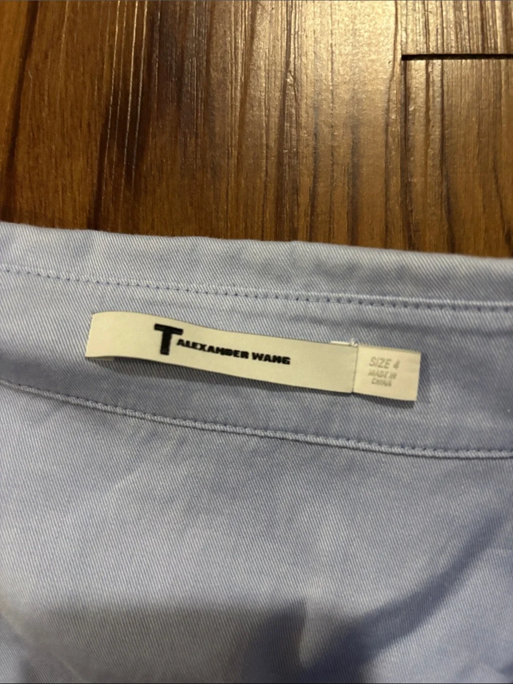 Alexander Wang Light Blue Button-Up Twist Front Crop Top - Picture 3 of 4